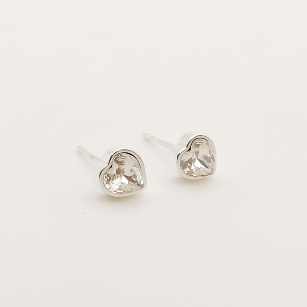 Sterling Silver Liv Crystal Stud Earrings