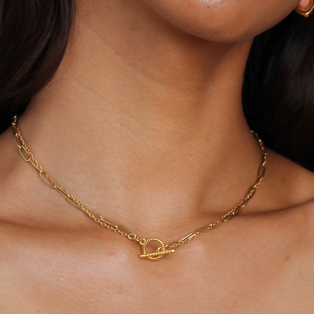 Icon Brand LARIAT T BAR NECKLACE UNISEX - Necklace - gold-coloured -  Zalando.ie