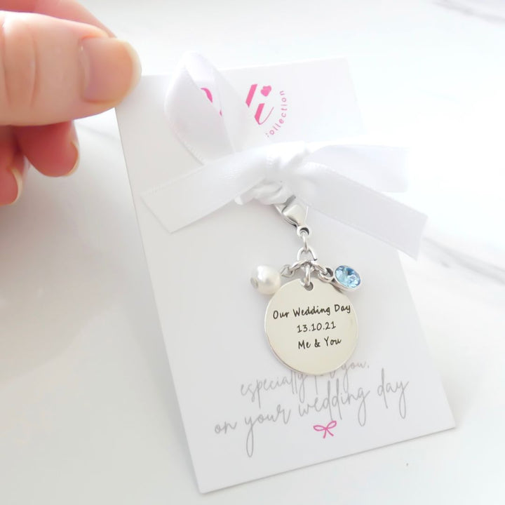 Bridal Lucky Charm - Engraved Disc