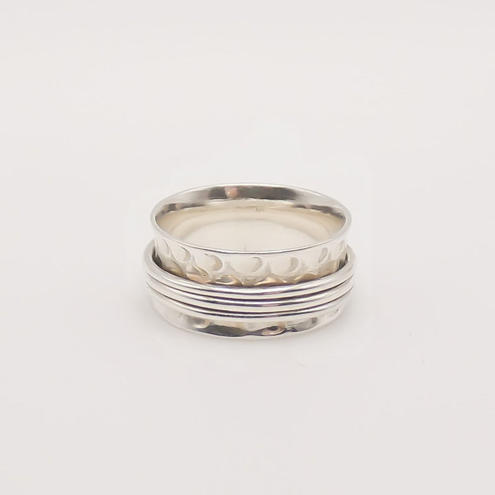 Coming Soon- Sterling Silver Spinner Ring with Silver Bands