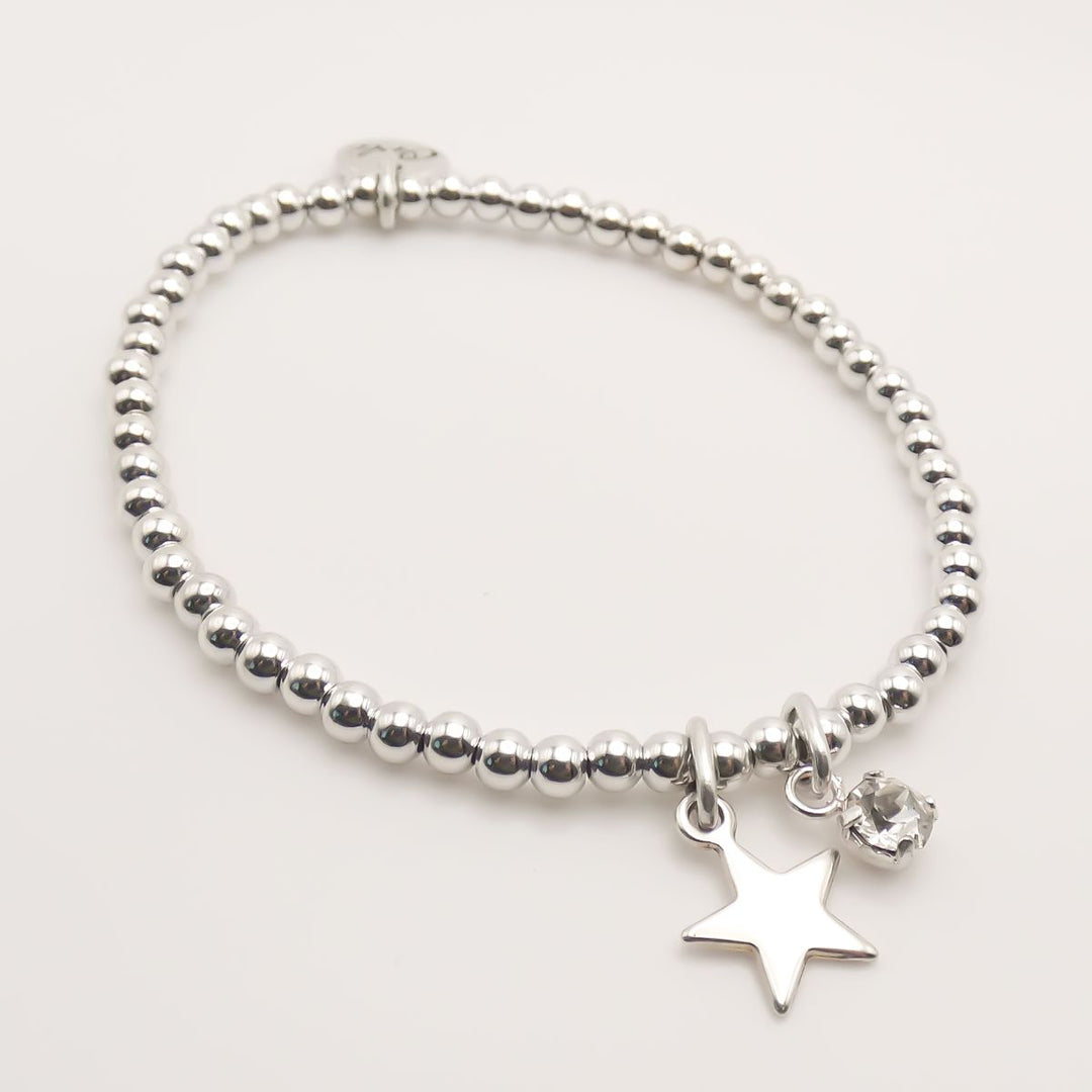 Star & Birthstone Personalised Beads Bracelet