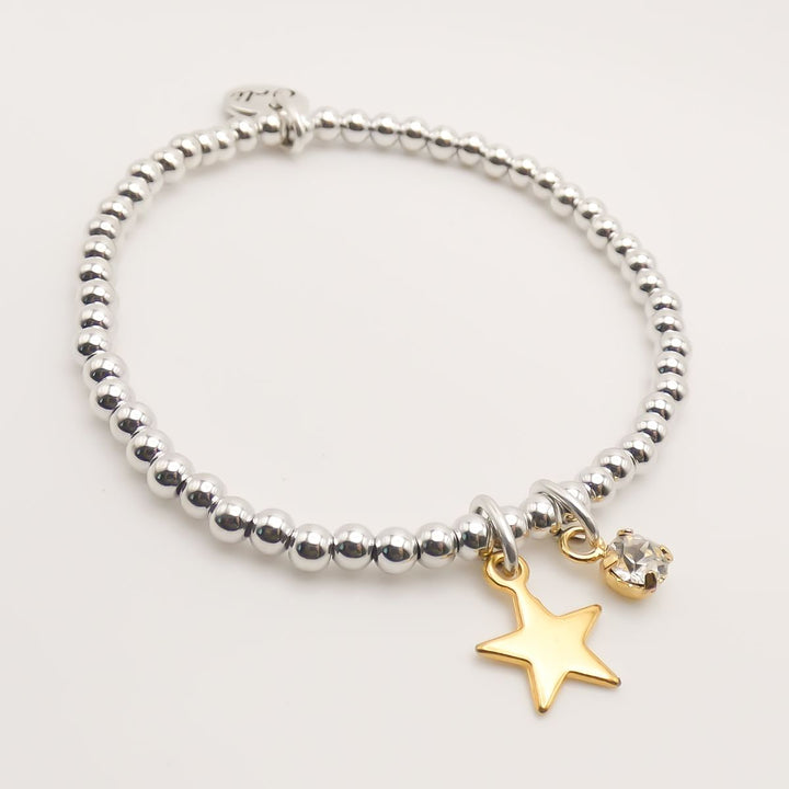 Star & Birthstone Personalised Beads Bracelet