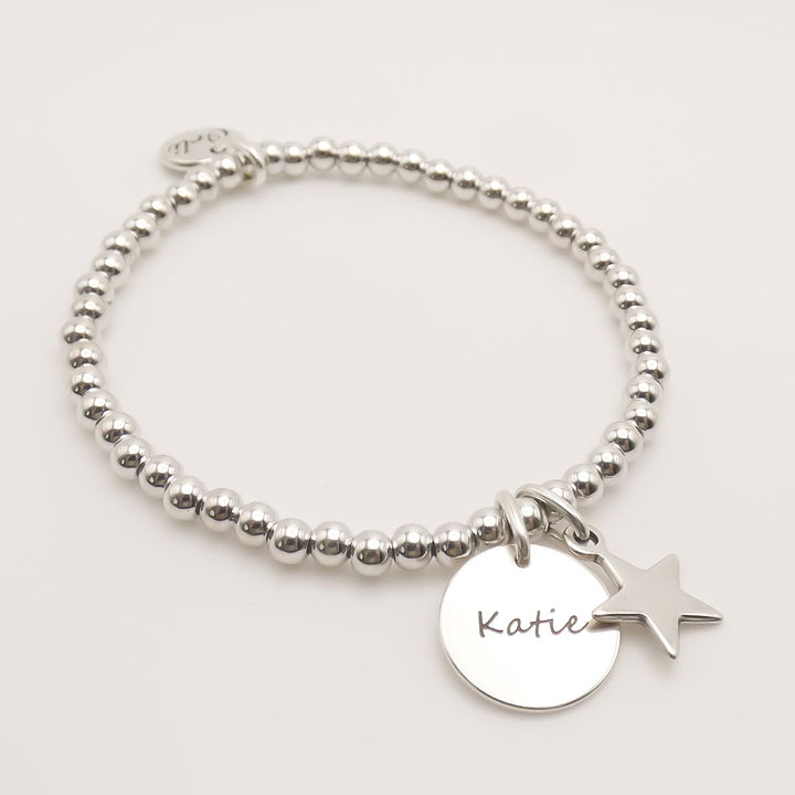 Engravables- Lily Star Personalised Beads Bracelet