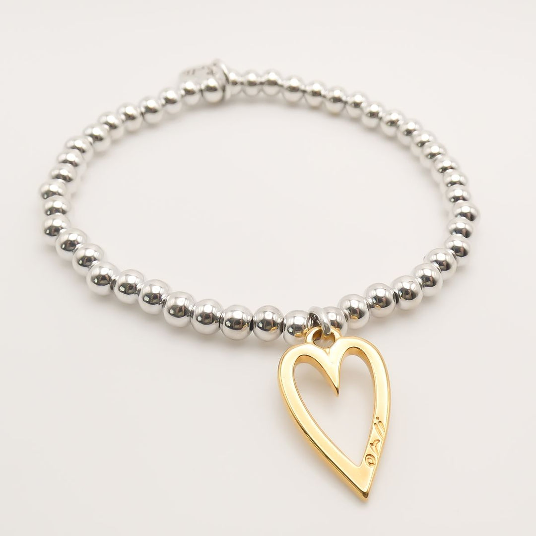 Mini Open Heart Beads Bracelet