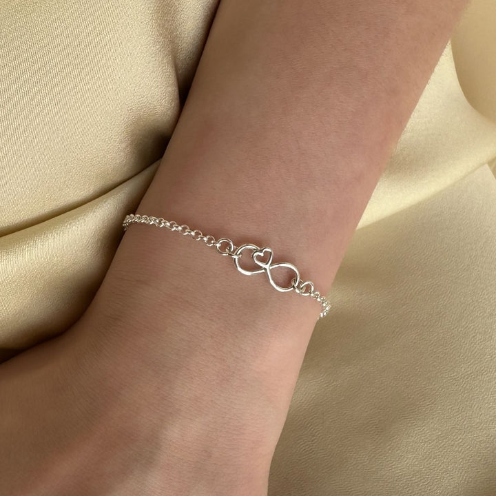 Sterling Silver Infinity Connector Bracelet